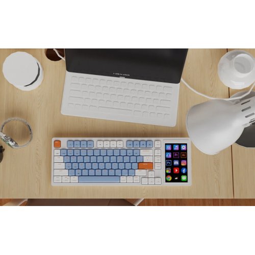 Купити Клавіатура Ajazz AKP815 Red Switches (AKP815-R-WBO) White/Blue/Orange - ціна в Києві, Львові, Вінниці, Хмельницькому, Франківську, Україні | інтернет-магазин TELEMART.UA фото