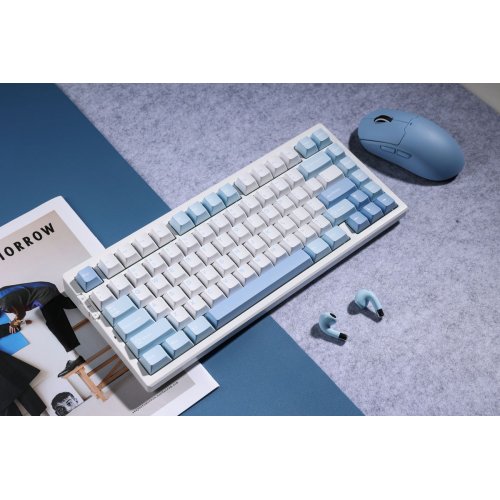 Клавіатура MCHOSE G75 Pro RGB Mechanical Matcha Latte Switch V2 Wireless (MC-G75-8-UA) Blue купити в Україні: Київ, Львів, Хмельницький, Тернопіль | Низька ціна, відгуки, характеристики від TELEMART фото