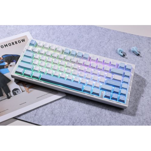 Клавіатура MCHOSE G75 Pro RGB Mechanical Matcha Latte Switch V2 Wireless (MC-G75-8-UA) Blue купити в Україні: Київ, Львів, Хмельницький, Тернопіль | Низька ціна, відгуки, характеристики від TELEMART фото