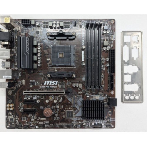 Купить Материнская плата MSI B450M PRO-VDH PLUS (sAM4, AMD B450) (Восстановлено продавцом, 790210) с проверкой совместимости: обзор, характеристики, цена в Киеве, Днепре, Одессе, Харькове, Украине | интернет-магазин TELEMART.UA фото