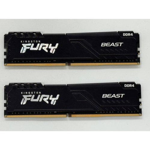 Купить Озу Kingston DDR4 16GB (2x8GB) 3200Mhz FURY Beast Black (KF432C16BBK2/16) (Восстановлено продавцом, 790219) с проверкой совместимости: обзор, характеристики, цена в Киеве, Днепре, Одессе, Харькове, Украине | интернет-магазин TELEMART.UA фото