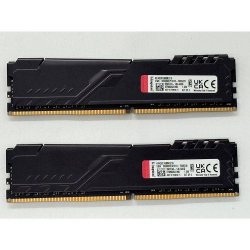 Купить Озу Kingston DDR4 16GB (2x8GB) 3200Mhz FURY Beast Black (KF432C16BBK2/16) (Восстановлено продавцом, 790219) с проверкой совместимости: обзор, характеристики, цена в Киеве, Днепре, Одессе, Харькове, Украине | интернет-магазин TELEMART.UA фото