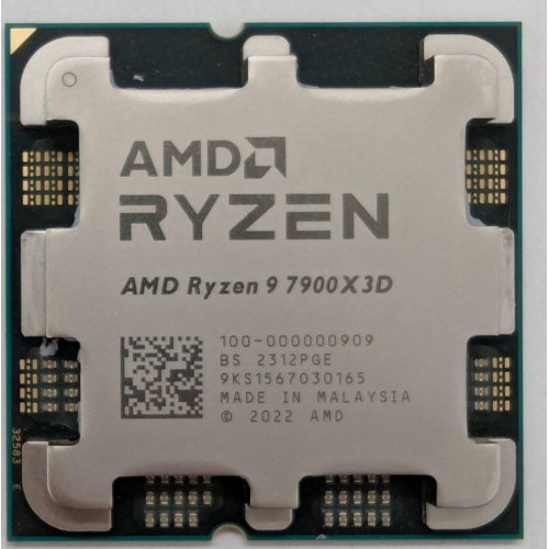 Процесор AMD Ryzen 9 7900X3D 4.4(5.6)GHz 128MB sAM5 Box (100-100000909WOF) (Відновлено продавцем, 790266) купити з перевіркою сумісності: огляд, характеристики, ціна у Києві, Львові, Вінниці, Хмельницькому, Івано-Франківську, Україні | інтернет-магазин TELEMART.UA фото
