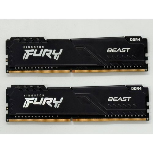 Купить Озу Kingston DDR4 16GB (2x8GB) 3200Mhz FURY Beast Black (KF432C16BBK2/16) (Восстановлено продавцом, 790273) с проверкой совместимости: обзор, характеристики, цена в Киеве, Днепре, Одессе, Харькове, Украине | интернет-магазин TELEMART.UA фото
