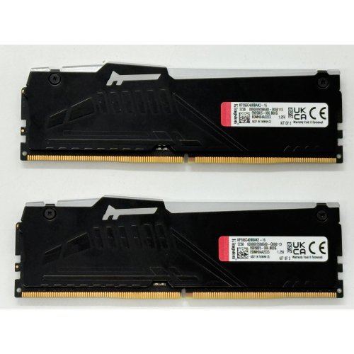Купить Озу Kingston DDR5 16GB (2x8GB) 5600MHz FURY Beast RGB Black (KF556C40BBAK2-16) (Восстановлено продавцом, 790281) с проверкой совместимости: обзор, характеристики, цена в Киеве, Днепре, Одессе, Харькове, Украине | интернет-магазин TELEMART.UA фото