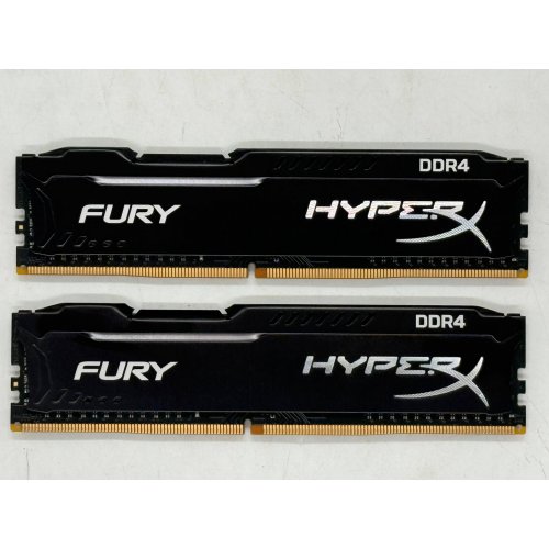 Купить Озу Kingston DDR4 8Gb (2x4GB) 2133Mhz HyperX FURY Black (HX421C14FBK2/8) (Восстановлено продавцом, 790282) с проверкой совместимости: обзор, характеристики, цена в Киеве, Днепре, Одессе, Харькове, Украине | интернет-магазин TELEMART.UA фото