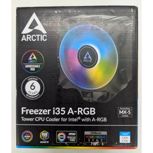 Кулер Arctic Freezer i35 A-RGB (ACFRE00104A) (Відновлено продавцем, 790297) купити з перевіркою сумісності: огляд, характеристики, ціна у Києві, Львові, Вінниці, Хмельницькому, Івано-Франківську, Україні | інтернет-магазин TELEMART.UA фото