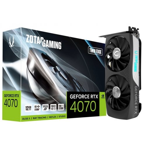 Купить Видеокарта Zotac Gaming GeForce RTX 4070 Twin Edge 12288MB (ZT-D40700E-10M) (Восстановлено продавцом, 790317) с проверкой совместимости: обзор, характеристики, цена в Киеве, Днепре, Одессе, Харькове, Украине | интернет-магазин TELEMART.UA фото