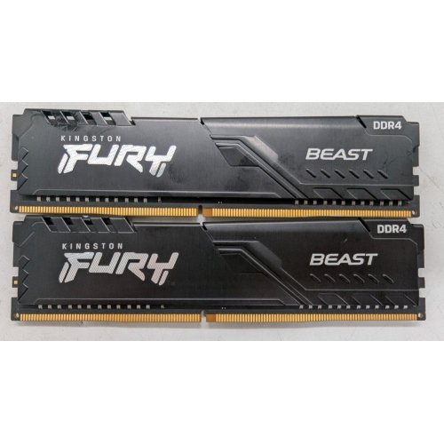 Купить Озу Kingston DDR4 16GB (2x8GB) 3200Mhz FURY Beast Black (KF432C16BBK2/16) (Восстановлено продавцом, 790353) с проверкой совместимости: обзор, характеристики, цена в Киеве, Днепре, Одессе, Харькове, Украине | интернет-магазин TELEMART.UA фото