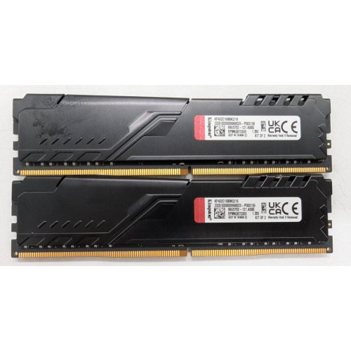 Купить Озу Kingston DDR4 16GB (2x8GB) 3200Mhz FURY Beast Black (KF432C16BBK2/16) (Восстановлено продавцом, 790353) с проверкой совместимости: обзор, характеристики, цена в Киеве, Днепре, Одессе, Харькове, Украине | интернет-магазин TELEMART.UA фото