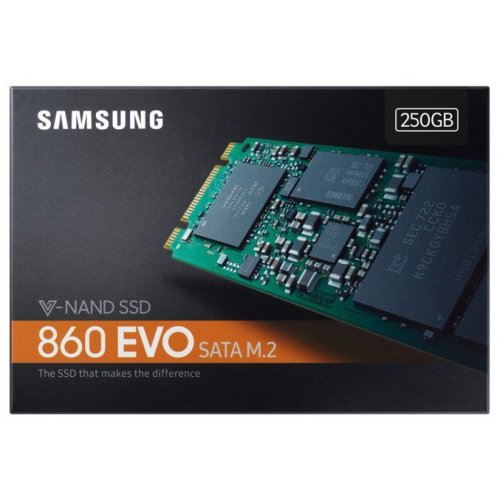 Продати SSD-диск Samsung 860 EVO V-NAND MLC 250GB M.2 (2280 SATA) (MZ-N6E250BW) за Trade-In у інтернет-магазині Телемарт - Київ, Дніпро, Україна фото