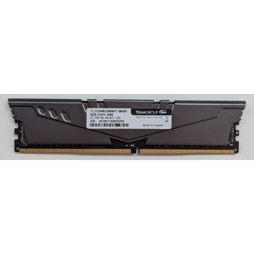 Озп Team DDR4 8GB 2666MHz Vulcan Z Grey (TLZGD48G2666HC18HBK) (Відновлено продавцем, 790809) купити з перевіркою сумісності: огляд, характеристики, ціна у Києві, Львові, Вінниці, Хмельницькому, Івано-Франківську, Україні | інтернет-магазин TELEMART.UA фото