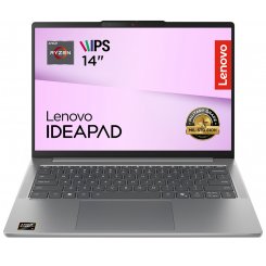 Ноутбук Lenovo IdeaPad Slim 5 14ARP10 (83HT0037RA) Luna Grey / 14″ (1920x1200, IPS) / AMD Ryzen 7 7735HS (3.2-4.75ГГц), 8 ядер / AMD Radeon 680M Graphics / 16 ГБ (DDR5) / 1024 ГБ (SSD) / Без ОС