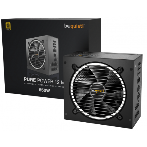 Уцінка блок живлення Be Quiet! Pure Power 12 M 650W (BN342) (Розкрита упаковка, 791006) купити з перевіркою сумісності: огляд, характеристики, ціна у Києві, Львові, Вінниці, Хмельницькому, Івано-Франківську, Україні | інтернет-магазин TELEMART.UA фото