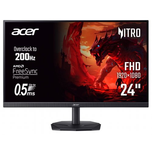 Монітор Acer 23.8" Nitro KG241YX1bmiipx (UM.QX1EE.101) Black купити в Україні: Київ, Львів, Хмельницький, Тернопіль | Низька ціна, відгуки, характеристики від TELEMART фото 1 Монітор Acer 23.8" Nitro KG241YX1bmiipx (UM.QX1EE.101) Black купити в Україні: Київ, Львів, Хмельницький, Тернопіль | Низька ціна, відгуки, характеристики від TELEMART фото