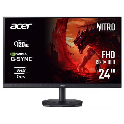 Монитор Acer 23.8" Nitro KG242YGbmix (UM.QX2EE.G11) Black купить в Украине: Киев, Днепр, Харьков, Одесса  | Низкая цена, отзывы, характеристики от TELEMART фото