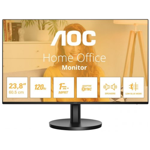 Купить Монитор AOC 23.8" 24B3QA2 Black - цена в Харькове, Киеве, Днепре, Одессе
в интернет-магазине Telemart фото