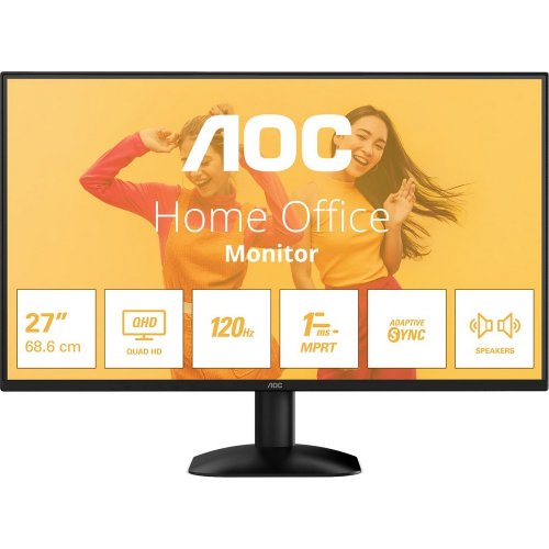 Купити Монітор AOC 27" Q27B35S3 Black - ціна в Києві, Львові, Вінниці, Хмельницькому, Франківську, Україні | інтернет-магазин TELEMART.UA фото