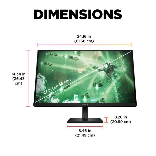 Купить Монитор HP 27" OMEN 27q (780H4AA) Black - цена в Харькове, Киеве, Днепре, Одессе
в интернет-магазине Telemart фото