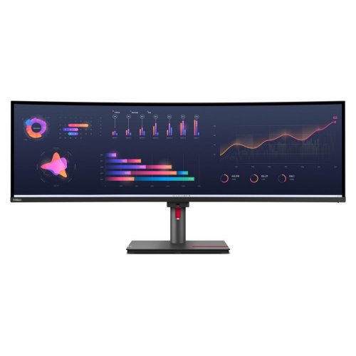 Купити Монітор Lenovo 49" ThinkVision P49w-30 (63DBRAT1UA) Black - ціна в Києві, Львові, Вінниці, Хмельницькому, Франківську, Україні | інтернет-магазин TELEMART.UA фото