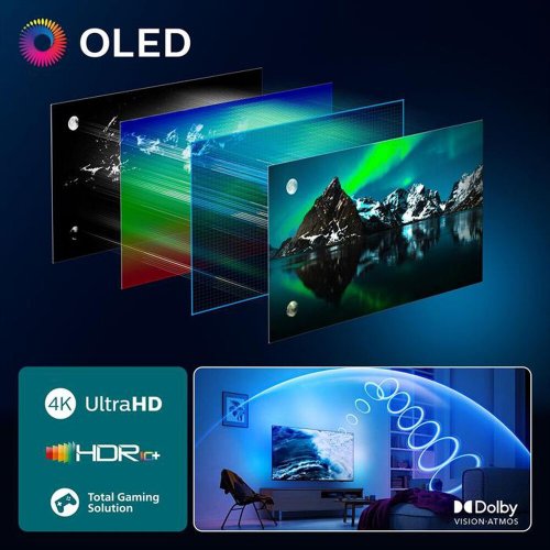 Купить Телевизор Philips 65" 65OLED820/12 Black - цена в Харькове, Киеве, Днепре, Одессе
в интернет-магазине Telemart фото