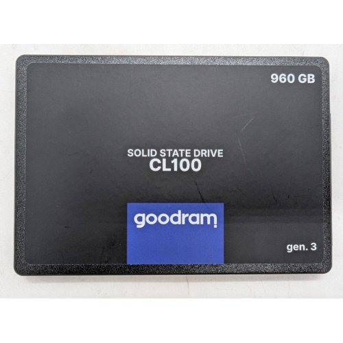 Ssd-диск GoodRAM CL100 Gen.3 3D NAND TLC 960GB 2.5" (SSDPR-CL100-960-G3) (Відновлено продавцем, 791240) купити з перевіркою сумісності: огляд, характеристики, ціна у Києві, Львові, Вінниці, Хмельницькому, Івано-Франківську, Україні | інтернет-магазин TELEMART.UA фото