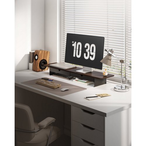 Купить Настольная подставка для монитора OfficePro MR164 Dark Wood/Black - цена в Харькове, Киеве, Днепре, Одессе
в интернет-магазине Telemart фото
