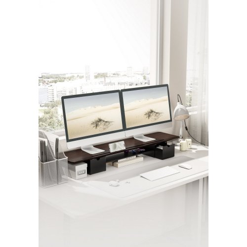 Купить Настольная подставка для монитора OfficePro MR177 Dark Wood/Black - цена в Харькове, Киеве, Днепре, Одессе
в интернет-магазине Telemart фото
