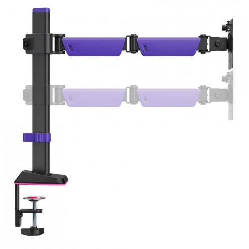 Купити Настільне кріплення для монітора GamePro MAG101 RGB 17-40" Black/Violet - ціна в Києві, Львові, Вінниці, Хмельницькому, Франківську, Україні | інтернет-магазин TELEMART.UA фото