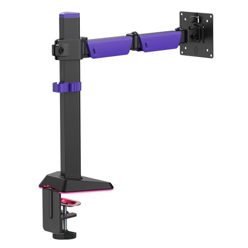 Купити Настільне кріплення для монітора GamePro MAG101 RGB 17-40" Black/Violet - ціна в Києві, Львові, Вінниці, Хмельницькому, Франківську, Україні | інтернет-магазин TELEMART.UA фото