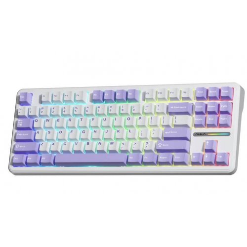 Купити Уцінка клавіатура AULA F87 KRGD Blue USB (6948391202464) White/Purple (Розкрита упаковка, 791300) - ціна в Києві, Львові, Вінниці, Хмельницькому, Франківську, Україні | інтернет-магазин TELEMART.UA фото