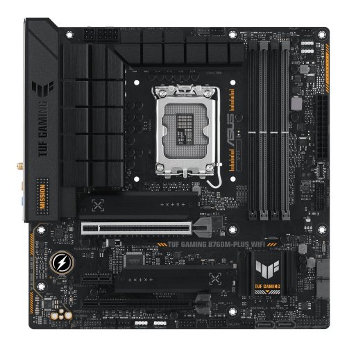 Уцінка материнська плата Asus TUF GAMING B760M-PLUS WIFI (s1700, Intel B760) (Пошкоджено пакування, 791311) купити з перевіркою сумісності: огляд, характеристики, ціна у Києві, Львові, Вінниці, Хмельницькому, Івано-Франківську, Україні | інтернет-магазин TELEMART.UA фото