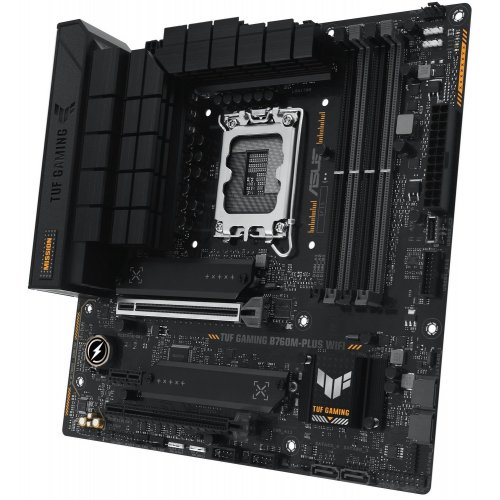 Уцінка материнська плата Asus TUF GAMING B760M-PLUS WIFI (s1700, Intel B760) (Пошкоджено пакування, 791311) купити з перевіркою сумісності: огляд, характеристики, ціна у Києві, Львові, Вінниці, Хмельницькому, Івано-Франківську, Україні | інтернет-магазин TELEMART.UA фото