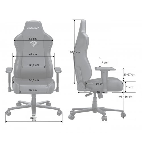 Игровое кресло Anda Seat Novis XL Fabric (AD23-XL-01-B-F) Black купить в Украине: Киев, Днепр, Харьков, Одесса  | Низкая цена, отзывы, характеристики от TELEMART фото