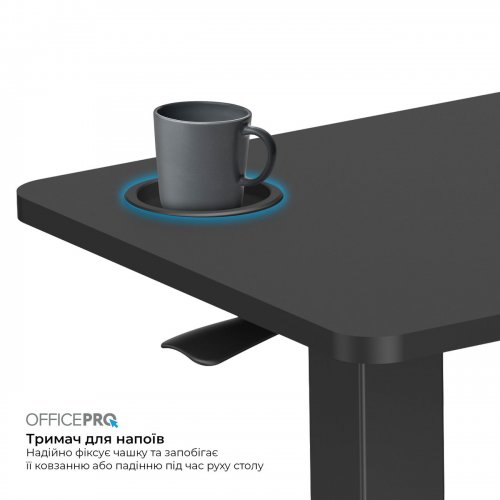 Приставний стіл з регулюванням висоти OfficePro ODM270 Black купити в Україні: Київ, Львів, Хмельницький, Тернопіль, Івано-Франківськ | Низька ціна, відгуки, характеристики від TELEMART фото