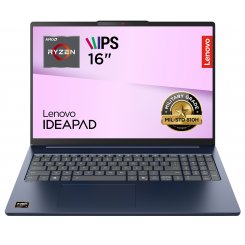 Ноутбук Lenovo IdeaPad Slim 5 16ARP10 (83HU002YRA) Cosmic Blue / 16″ (1920x1200, IPS) / AMD Ryzen 5 7535HS (3.3-4.55 ГГц), 6 ядер / AMD Radeon 660M Graphics / 16 ГБ (DDR5) / 512 ГБ (SSD) / Без ОС