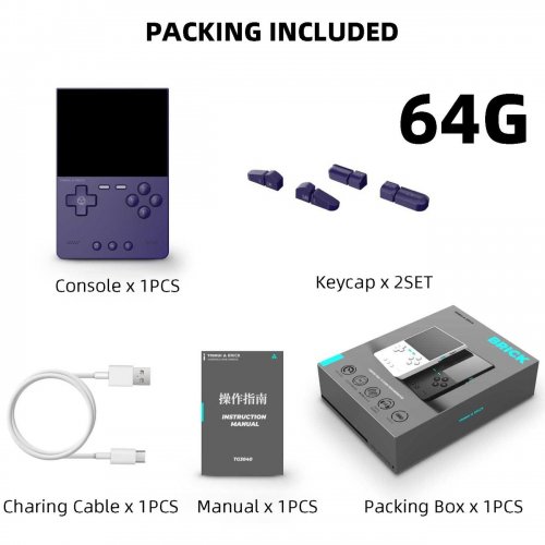 Купить Портативная ретро-игровая консоль Data Frog Trimui Brick 64GB Purple - цена в Харькове, Киеве, Днепре, Одессе
в интернет-магазине Telemart фото