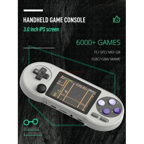 Купить Портативная ретро-игровая консоль Data Frog SF2000 16GB White - цена в Харькове, Киеве, Днепре, Одессе
в интернет-магазине Telemart фото