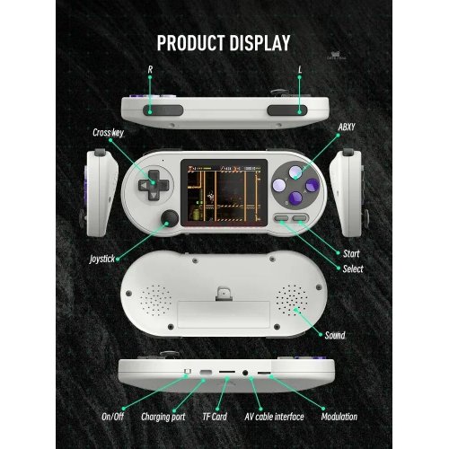 Купить Портативная ретро-игровая консоль Data Frog SF2000 16GB White - цена в Харькове, Киеве, Днепре, Одессе
в интернет-магазине Telemart фото