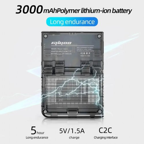 Купити Портативна ретро-ігрова консоль Data Frog Miyoo Mini Plus 64GB Transparent Black - ціна в Києві, Львові, Вінниці, Хмельницькому, Франківську, Україні | інтернет-магазин TELEMART.UA фото