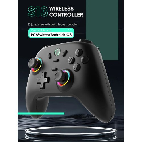 Купить Игровой контроллер Data Frog S13 Wireless Black - цена в Харькове, Киеве, Днепре, Одессе
в интернет-магазине Telemart фото