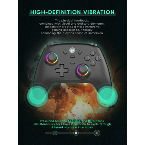 Купить Игровой контроллер Data Frog S13 Wireless Black - цена в Харькове, Киеве, Днепре, Одессе
в интернет-магазине Telemart фото