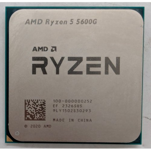 Процесор AMD Ryzen 5 5600G 3.9(4.4)GHz 16MB sAM4 Multipack (100-100000252MPK) (Відновлено продавцем, 791597) купити з перевіркою сумісності: огляд, характеристики, ціна у Києві, Львові, Вінниці, Хмельницькому, Івано-Франківську, Україні | інтернет-магазин TELEMART.UA фото