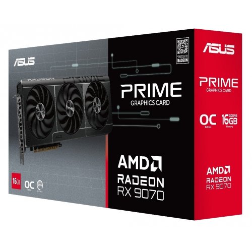 Уцінка відеокарта Asus PRIME Radeon RX 9070 OC 16384MB (PRIME-RX9070-O16G) (Розкрита упаковка, 791617) купити з перевіркою сумісності: огляд, характеристики, ціна у Києві, Львові, Вінниці, Хмельницькому, Івано-Франківську, Україні | інтернет-магазин TELEMART.UA фото