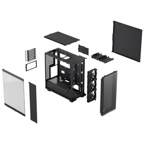 Корпус Fractal Design Epoch Tempered Glass без БЖ (FD-C-EPO1A-02) Black купити з перевіркою сумісності: огляд, характеристики, ціна у Києві, Львові, Вінниці, Хмельницькому, Івано-Франківську, Україні | інтернет-магазин TELEMART.UA фото
