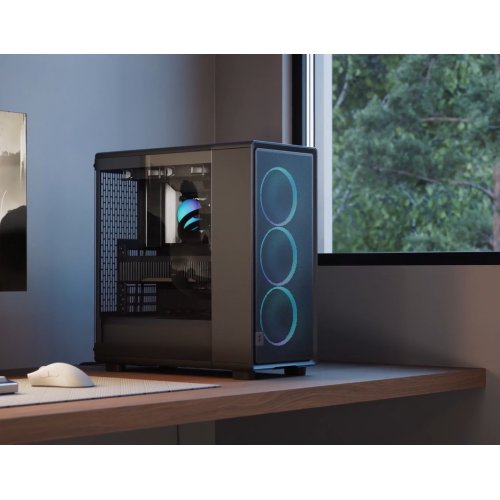 Корпус Fractal Design Epoch Tempered Glass без БЖ (FD-C-EPO1A-02) Black купити з перевіркою сумісності: огляд, характеристики, ціна у Києві, Львові, Вінниці, Хмельницькому, Івано-Франківську, Україні | інтернет-магазин TELEMART.UA фото