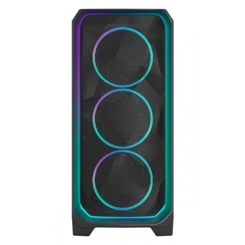Корпус Fractal Design Meshify 3 Ambience Pro RGB Tempered Glass без БЖ (FD-C-MES3A-03) Black купити з перевіркою сумісності: огляд, характеристики, ціна у Києві, Львові, Вінниці, Хмельницькому, Івано-Франківську, Україні | інтернет-магазин TELEMART.UA фото
