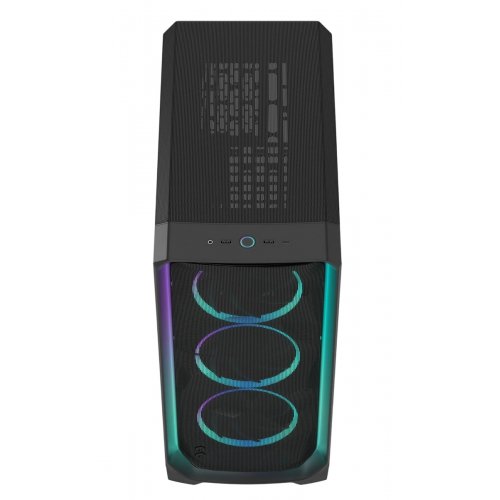 Корпус Fractal Design Meshify 3 Ambience Pro RGB Tempered Glass без БЖ (FD-C-MES3A-03) Black купити з перевіркою сумісності: огляд, характеристики, ціна у Києві, Львові, Вінниці, Хмельницькому, Івано-Франківську, Україні | інтернет-магазин TELEMART.UA фото