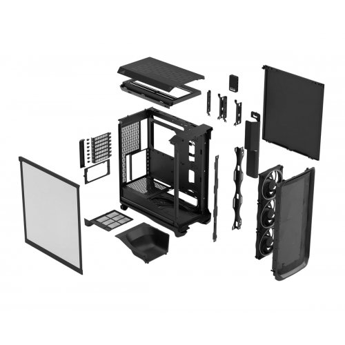 Корпус Fractal Design Meshify 3 Ambience Pro RGB Tempered Glass без БЖ (FD-C-MES3A-03) Black купити з перевіркою сумісності: огляд, характеристики, ціна у Києві, Львові, Вінниці, Хмельницькому, Івано-Франківську, Україні | інтернет-магазин TELEMART.UA фото