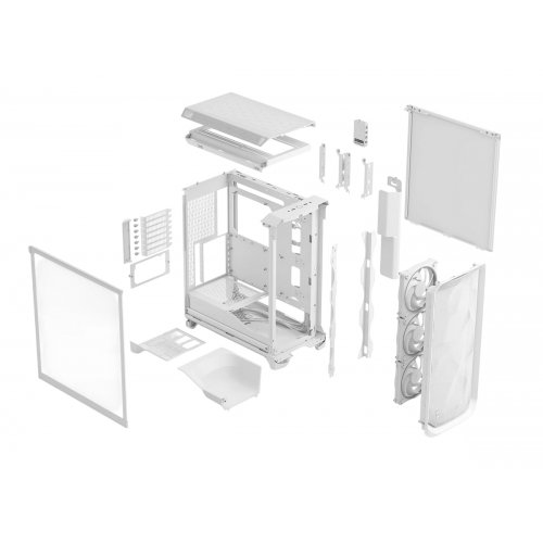 Купить Корпус Fractal Design Meshify 3 Ambience Pro RGB Tempered Glass без БП (FD-C-MES3A-05) White с проверкой совместимости: обзор, характеристики, цена в Киеве, Днепре, Одессе, Харькове, Украине | интернет-магазин TELEMART.UA фото